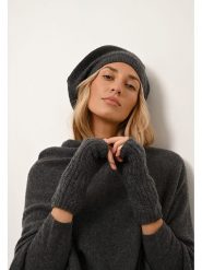 Just Cashmere Kaszmirowa czapka "Paris" w kolorze antracytowym rozmiar: onesize. Czarne czapki zimowe damskie Just Cashmere, z kaszmiru. Za 168.06 zł.