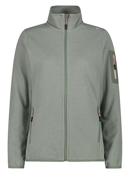 CMP Kurtka polarowa w kolorze zielonym rozmiar: 42. Zielone kurtki damskie CMP, s, bez wzorów, z materiału, bez kaptura. Za 91.77 zł.