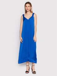 DKNY Sukienka codzienna P2DBTN10 Niebieski Regular Fit. Niebieskie sukienki damskie DKNY, na co dzień, xs, bez wzorów, z syntetyku, bez kołnierzyka, bez ramiączek, proste. Za 429.99 zł.