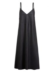 Herrlicher Sukienka "Jaluna" w kolorze czarnym rozmiar: S. Czarne sukienki damskie Herrlicher, s, bez wzorów, bez kołnierzyka, bez ramiączek, midi. Za 197.45 zł.