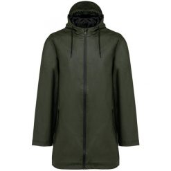 Kurtka wodoodporna Kariban Premium. Zielone kurtki męskie KARIBAN, m, bez wzorów, z materiału, eleganckie, bez kaptura. W wyprzedaży za 256.50 zł.