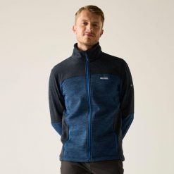 Męska bluza polarowa Highton z zamkiem błyskawicznym. Niebieskie bluzy z kapturem męskie Regatta, m, z materiału. Za 159.99 zł.