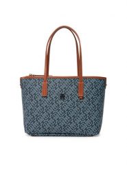 Tommy Hilfiger Torebka Th Monoplay Leather Mini Tote AW0AW17415 Granatowy. Niebieskie torebki klasyczne damskie Tommy Hilfiger, bez wzorów, ze skóry, bez dodatków. Za 479.99 zł.