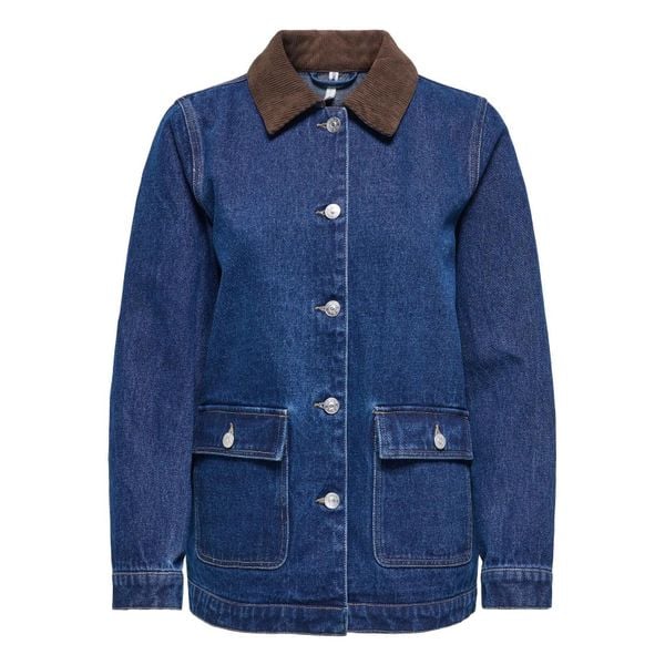 Kurtka Only Frankie sztruks denim. Niebieskie kurtki męskie Only, bez wzorów, z denimu, bez kaptura. Za 253.76 zł.