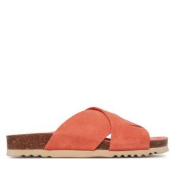 Klapki Scholl. Pomarańczowe klapki damskie Scholl, bez wzorów, bez obcasa. Za 209.99 zł.