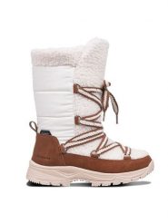 LUHTA Kozaki zimowe "Upea" w kolorze biało-brązowym rozmiar: 42. Białe kozaki damskie Luhta, z materiału, bez obcasa. Za 388.16 zł.