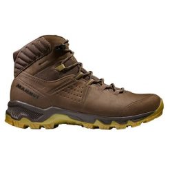 Buty turystyczne męskie Mammut Mercury IV Mid GTX. Brązowe buty trekkingowe męskie Mammut, z gore-texu, bez zapięcia, wspinaczkowe, gore-tex. Za 899.99 zł.