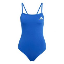 Kostium kąpielowy jednoczęściowy z V-kształtnym plecami dla kobiet adidas Ripstr. Białe stroje jednoczęściowe damskie Adidas, bez wzorów. Za 177.80 zł.