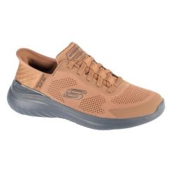 Buty Skechers Slip-ins Bounder 2.0. Emerged 232459-BRBK brązowe. Brązowe buty sportowe na co dzień męskie bez zapięcia. Za 613.11 zł.