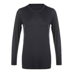Damska koszulka termoaktywna z długim rękawem Athlecia Julee. Czarne bielizna termoaktywna damska Endurance, bez wzorów. Za 139.00 zł.