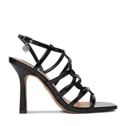 Sandały Nine West. Czarne sandały damskie Nine West, bez wzorów, bez obcasa, na szpilce. Za 279.99 zł.
