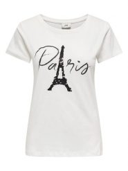 JDY Koszulka w kolorze białym rozmiar: XS. Białe bluzki damskie JDY, xs, bez wzorów, z bawełny, bez kołnierzyka. Za 41.30 zł.