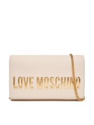 LOVE MOSCHINO Torebka JC4103PP1NKD0110 Beżowy. Brązowe torebki wieczorowe Love Moschino, bez wzorów, ze skóry, wizytowe, bez kołnierzyka, bez ramiączek. Za 519.99 zł.