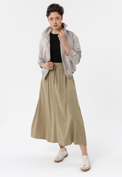 Długa spódnica letnia G-MIGELIA. Brązowe spódniczki damskie Volcano, na lato, s, bez wzorów, z materiału, maxi, dopasowane. Za 119.99 zł.