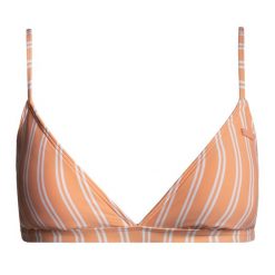 Góra od stroju kąpielowego ROXY Into The Sun Fix Tikitri. Brązowe bikini damskie Roxy, bez wzorów. Za 69.99 zł.