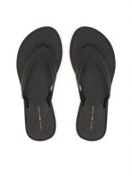 Tommy Hilfiger Japonki Scandi FW0FW09206 Czarny. Czarne klapki damskie Tommy Hilfiger, bez wzorów, ze skóry, bez obcasa. Za 189.99 zł.