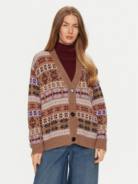 Weekend Max Mara Kardigan Eccelso 2425346062 Brązowy Relaxed Fit. Brązowe kardigany damskie Weekend Max Mara, l, bez wzorów, z syntetyku. Za 729.99 zł.