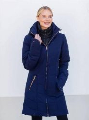 Damska długa kurtka Equestrian Stockholm Denali. Niebieskie kurtki damskie EQUESTRIAN STOCKHOLM, na zimę, xs, bez wzorów, z puchu, bez kaptura. Za 1,335.00 zł.