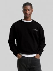 Męska Bluza Tom Tailor Relaxed Printed Sweatshirt Black 1049003 29999. Czarne bluzy bez kaptura męskie Tom Tailor, l. Za 119.99 zł.