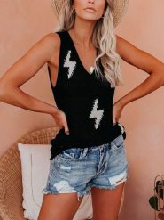LA Angels Top dzianinowy w kolorze czarnym rozmiar: XL. Czarne topy damskie LA Angels, xl, bez wzorów, z dzianiny, bez kołnierzyka. Za 109.95 zł.