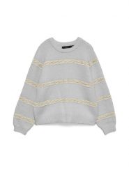 Vero Moda Sweter w kolorze szarym rozmiar: XS. Szare swetry klasyczne damskie Vero Moda, xs, z wełny, bez kołnierzyka. Za 78.47 zł.