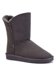 ISLAND BOOT Kozaki zimowe "Adeline" w kolorze antracytowym rozmiar: 39. Czarne kozaki damskie Island Boot, z materiału, bez obcasa. Za 130.99 zł.