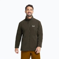 Bluza polarowa męska Jack Wolfskin Taunus 200 Full Zip. Zielone bluzy bez kaptura męskie Jack Wolfskin, l, z materiału. Za 439.99 zł.