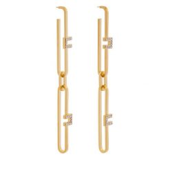 Kolczyki Elisabetta Franchi. Żółte kolczyki damskie Elisabetta Franchi, złote. Za 709.99 zł.