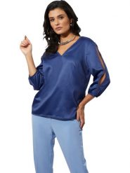 WITT WEIDEN Bluzka w kolorze niebieskim rozmiar: 44. Niebieskie bluzki damskie WITT WEIDEN, bez wzorów, bez kołnierzyka, bez ramiączek. Za 70.24 zł.