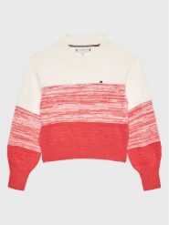 Tommy Hilfiger Sweter KG0KG07107 D Kolorowy Regular Fit. Swetry dziewczęce Tommy Hilfiger, bez wzorów, z syntetyku, bez kołnierzyka. Za 399.99 zł.