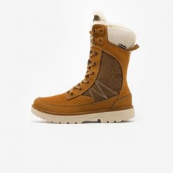 Buty turystyczne damskie Quechua NH900 skóra. Brązowe obuwie trekkingowe damskie QUECHUA, na zimę. Za 399.99 zł.