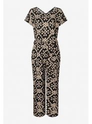 More & More Kombinezon w kolorze czarno-kremowym rozmiar: 36. Brązowe kombinezony damskie MORE & MORE, bez wzorów, z tkaniny, bez kołnierzyka, bez ramiączek. Za 117.73 zł.