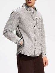 Jeansowa kurtka - jasnoszary. Szare kurtki męskie Reserved, l, bez wzorów, z denimu, bez kaptura. Za 179.99 zł.