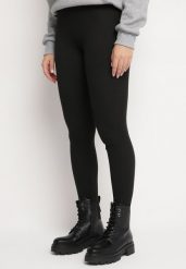 Czarne Legginsy z Wysokim Stanem i Szeroką Gumką w Talii Seviel. Czarne legginsy damskie Born2be, s, bez wzorów, z jeansu. Za 29.99 zł.
