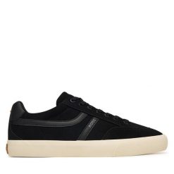 Tenisówki BOSS. Czarne trampki i tenisówki męskie Boss, bez wzorów, bez zapięcia. Za 629.99 zł.