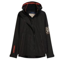 Kurtka przeciwdeszczowa z kapturem Superdry Yachter. Czarne kurtki męskie Superdry., m, bez wzorów, z kapturem. Za 489.60 zł.