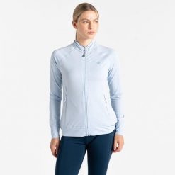 Bluza turystyczna damska Energise. Niebieskie bluzy bez kaptura damskie Dare 2b, bez wzorów, bez ramiączek, bez kaptura. W wyprzedaży za 172.90 zł.