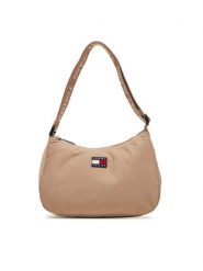 Tommy Jeans Torebka Tjw Ess Daily Shoulder Bag AW0AW17888 Beżowy. Brązowe torebki klasyczne damskie Tommy Jeans, bez wzorów, z jeansu, bez dodatków. Za 209.99 zł.