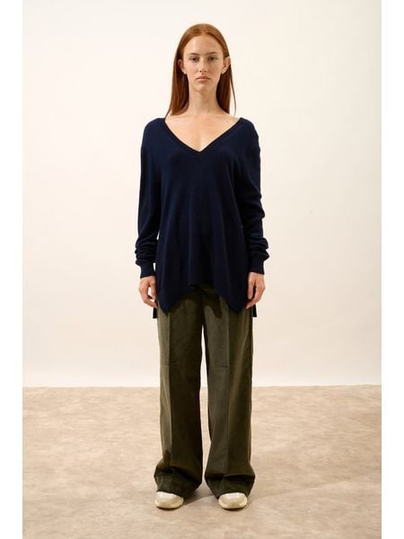 Just Cashmere Kaszmirowy sweter "Opal" w kolorze granatowym rozmiar: XXL. Niebieskie swetry klasyczne damskie Just Cashmere, xxl, z kaszmiru, bez kołnierzyka. Za 387.95 zł.