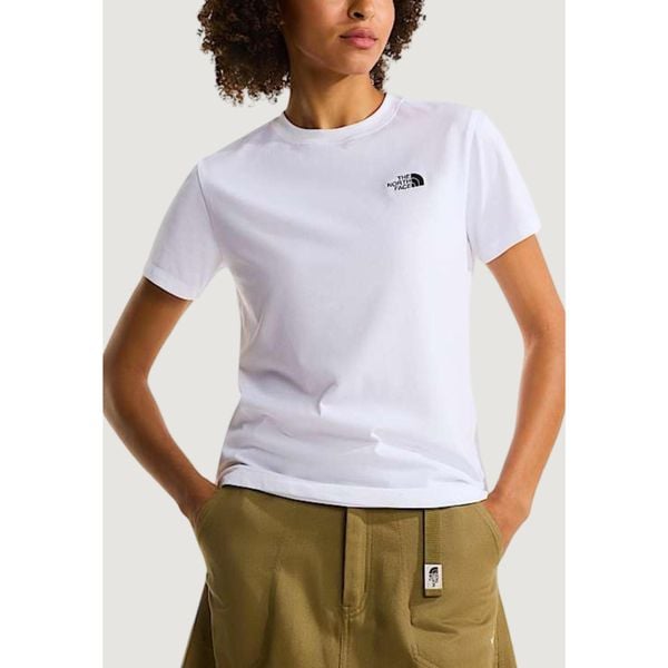 Koszulka crop top Kobieta W EVOLUTION SIMPLE DOME. Białe bluzki damskie The North Face, bez wzorów, z bawełny, bez kołnierzyka. Za 157.55 zł.