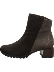 Think! Skórzane botki w kolorze brązowym rozmiar: 36. Brązowe botki damskie Think!, eleganckie, bez obcasa, bez zapięcia. Za 231.13 zł.