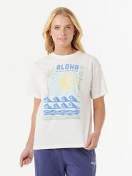 Rip Curl Koszulka "Aloha Hotel Relaxed" w kolorze białym rozmiar: S. Białe bluzki damskie Rip Curl, s, bez wzorów, z bawełny, bez kołnierzyka. Za 61.60 zł.