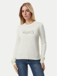 Liu Jo Sport Sweter TF6160 MA22S Kremowy Regular Fit. Białe swetry klasyczne damskie Liu Jo Sport, s, z wełny, bez kołnierzyka. Za 689.99 zł.
