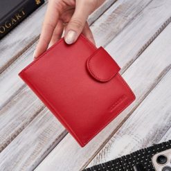 Portfel Damski Skórzany G-30MN/RED Brødrene Rfid Czerwony. Czerwone portfele damskie bez wzorów, ze skóry. Za 56.99 zł.