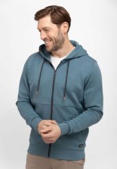 Bawełniana bluza B-FLOCK. Niebieskie bluzy sportowe męskie Volcano, bez wzorów, z bawełny, klasyczne, bez kołnierzyka, bez ramiączek. Za 189.99 zł.