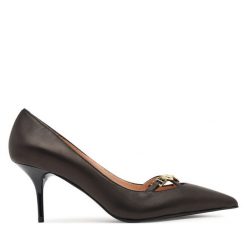 Szpilki LOVE MOSCHINO. Czarne szpilki Love Moschino, bez wzorów, bez obcasa. Za 919.99 zł.