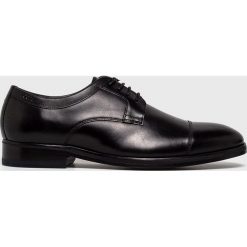 Joop! - Półbuty. Czarne buty wizytowe męskie Joop!, z materiału, bez zapięcia. Za 729.90 zł.