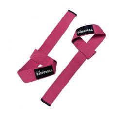 Paski do podnoszenia ciężarów THORN FIT Lifting straps cotton pink. Czerwone paski damskie Thorn Fit, bez wzorów, sportowe. Za 24.90 zł.