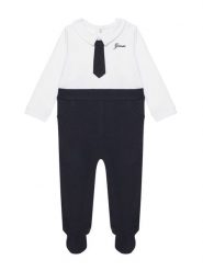 Guess Śpiochy P6BG05 K5982 Granatowy. Niebieskie body niemowlęce Guess, z aplikacjami, z bawełny, bez ramiączek. Za 174.99 zł.
