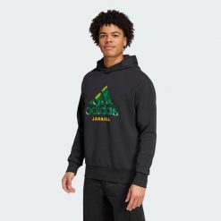 Bluza z kapturem Jamaica Seasonal Doubleknit. Czarne bluzy z kapturem męskie Adidas, uniwersalny. Za 349.00 zł.